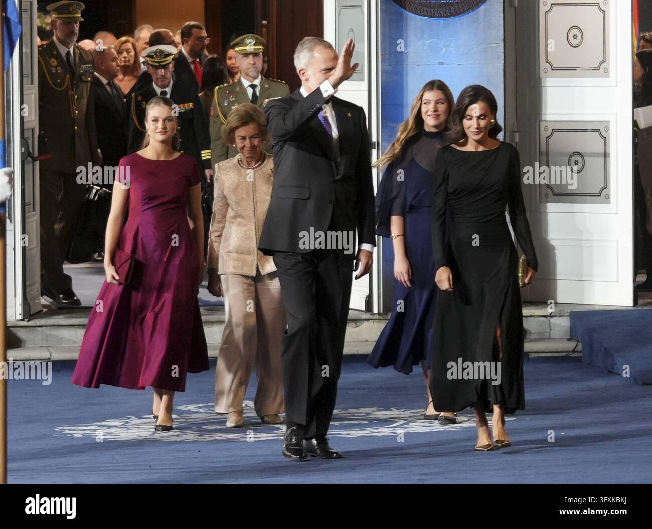 Spanish King Felipe VI and Queen Letizia during the Princess of ...