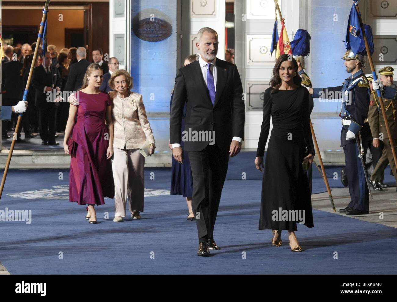 Spanish King Felipe VI and Queen Letizia during the Princess of ...