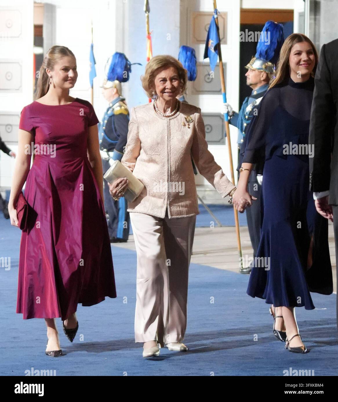 Spanish King Felipe VI and Queen Letizia during the Princess of ...