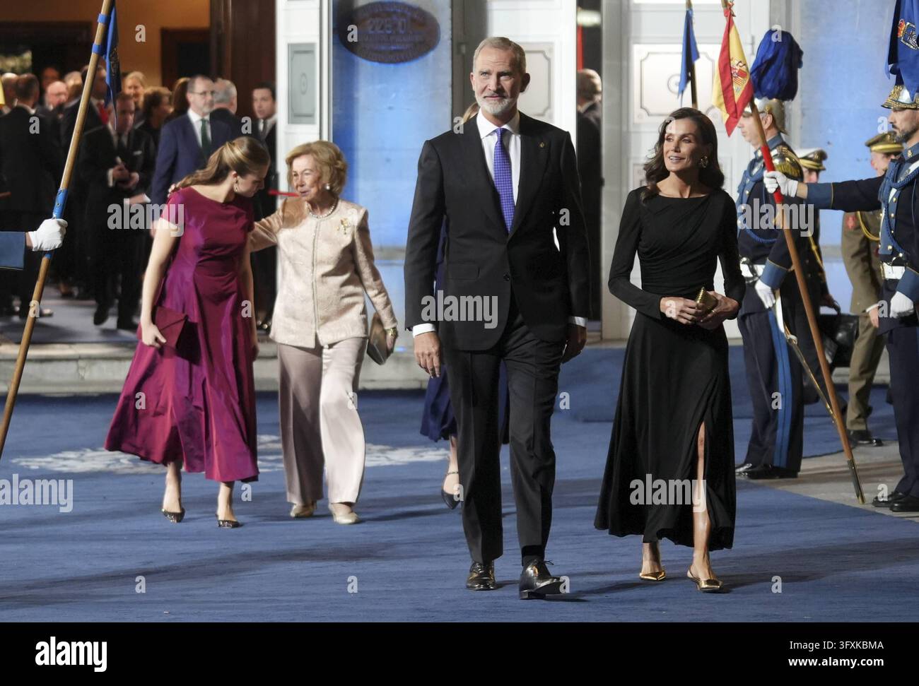 Spanish King Felipe VI and Queen Letizia during the Princess of ...