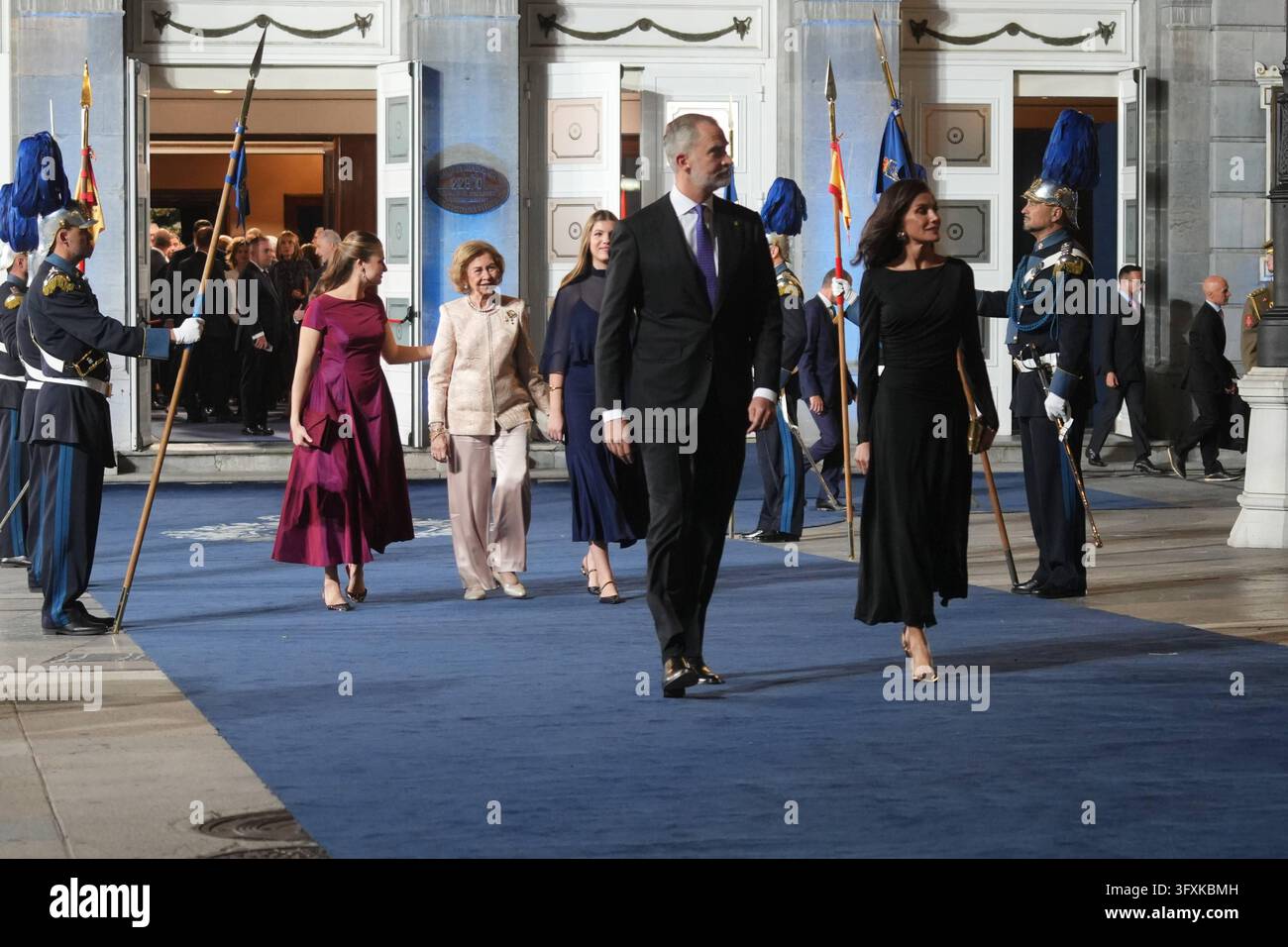 Spanish King Felipe VI and Queen Letizia during the Princess of ...