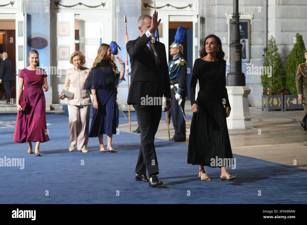 Spanish King Felipe VI and Queen Letizia during the Princess of ...