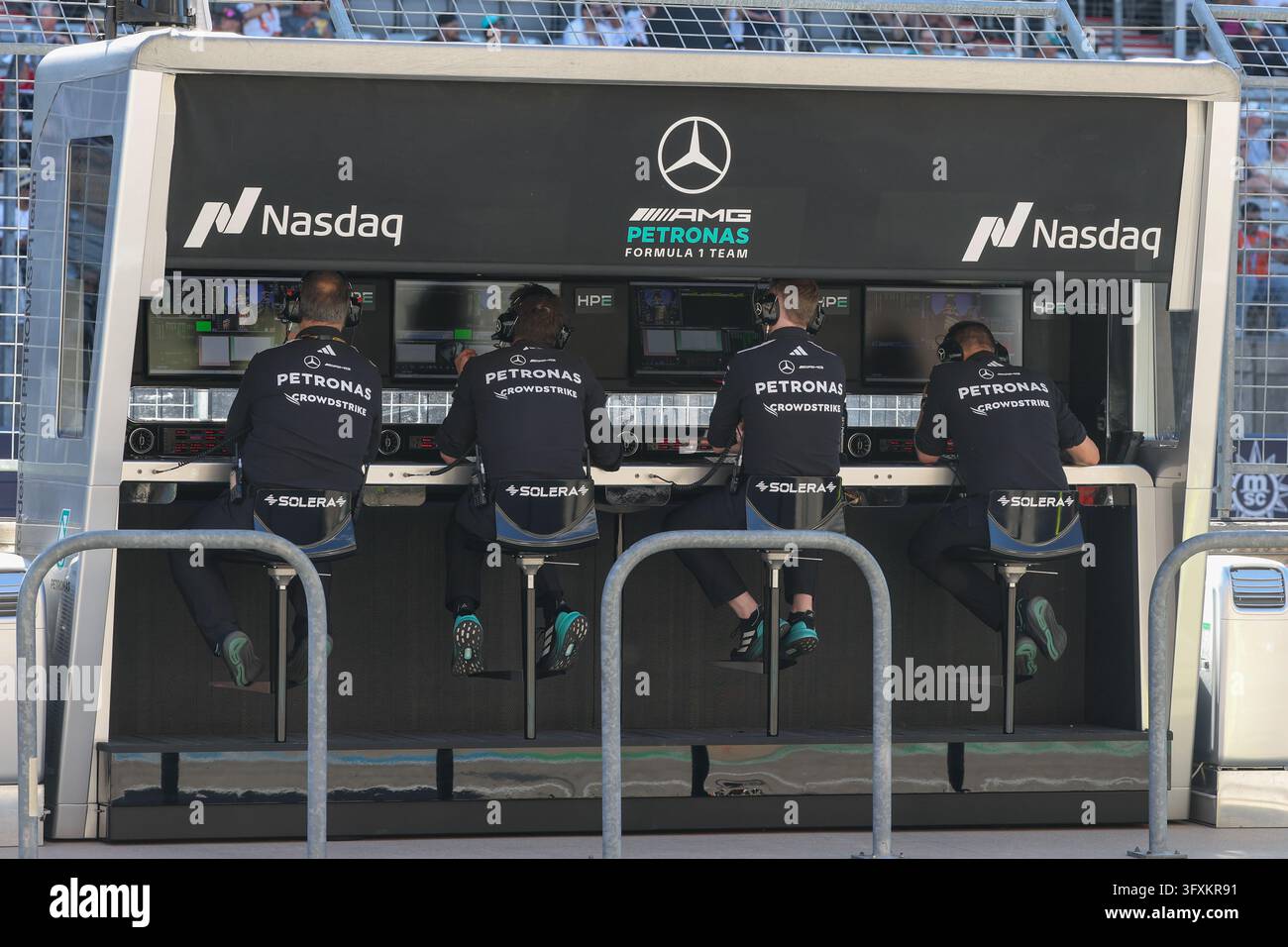 AUSTIN, TX - OCTOBER 23: Mercedes-AMG PETRONAS Formula One Team members ...