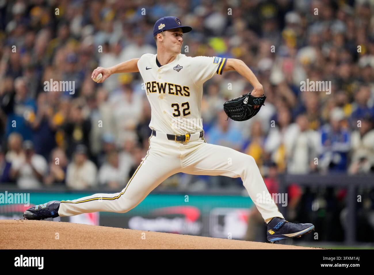 Jacobs Vector Milwaukee Brewers pitcher Jacob Misiorowski throws during the first ...