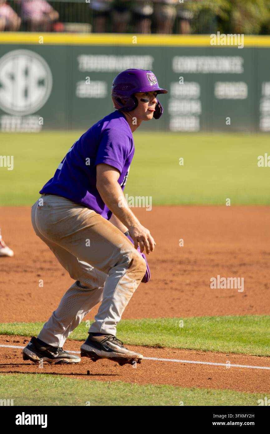 Stadium Base Model Oct 23, 2026; Brooks Hasenclever (30) of UCA works his way off of third ...