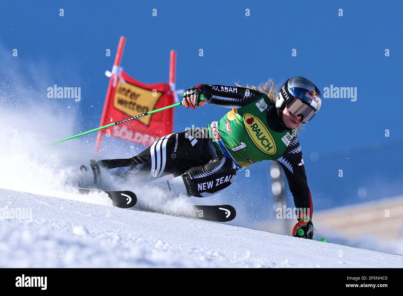 New Zealand's Alice Robinson competes in an alpine ski, women's World ...