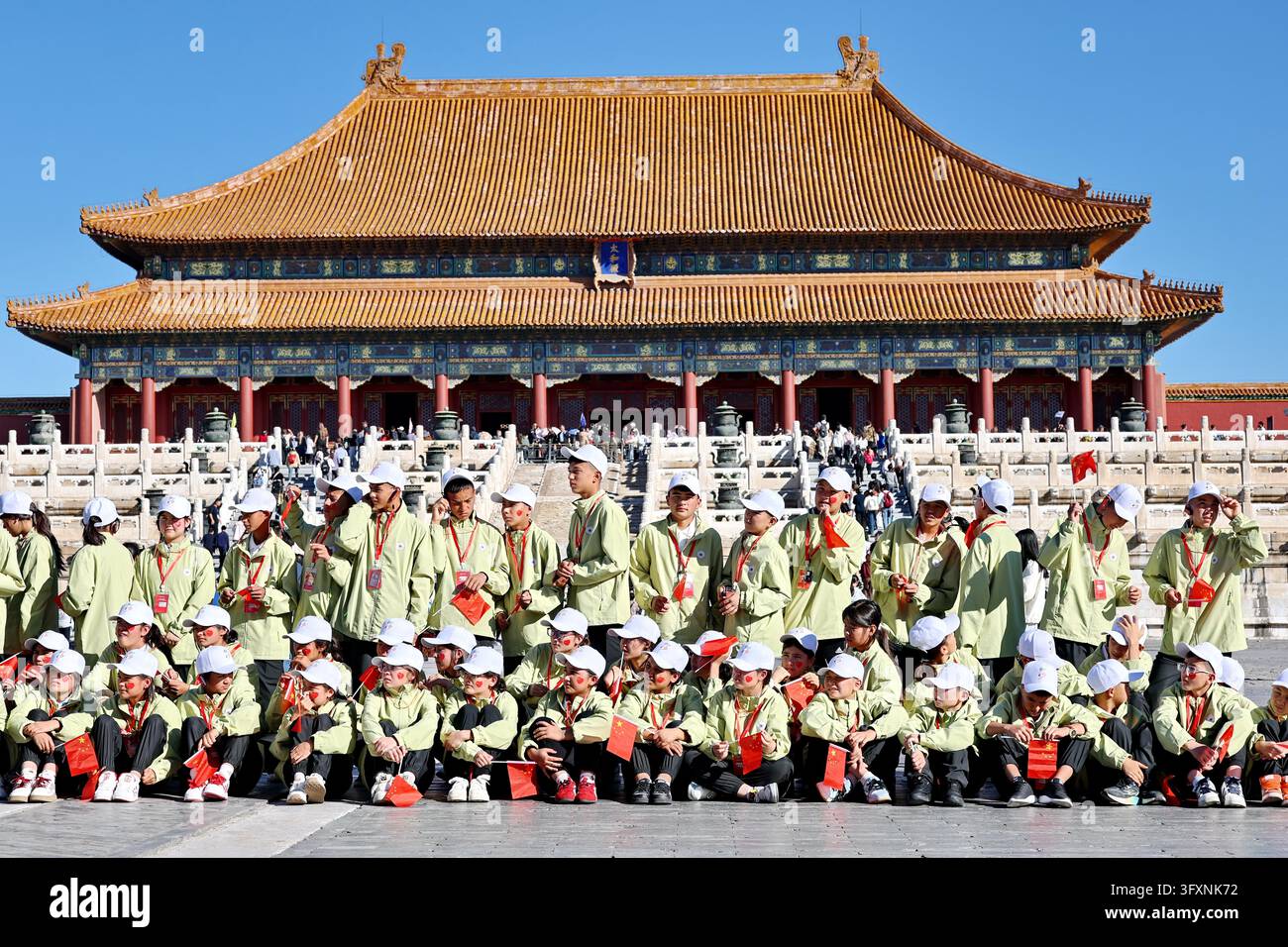 Visitors throng the Palace Museum in Beijing on October 6, 2026, as the ...