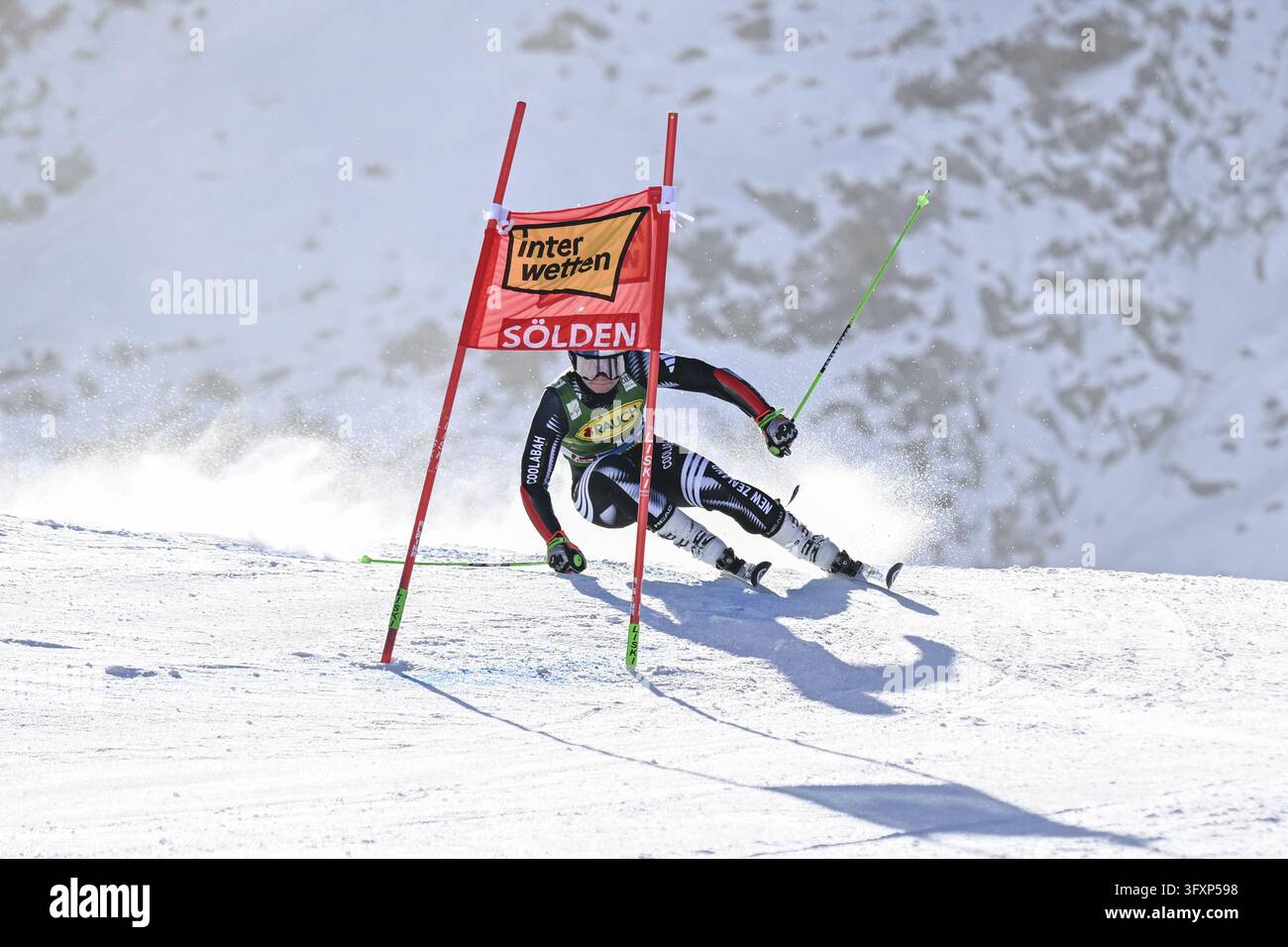 SOELDEN, AUSTRIA - OCTOBER 24: Alice Robinson of New Zealand in action ...