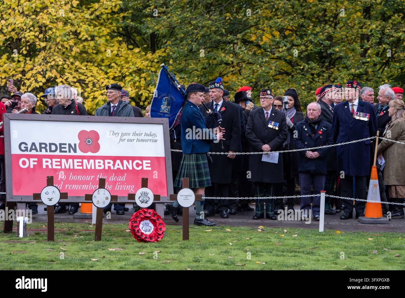Date Image Veterans and members of the public during the Service of Dedication for ...