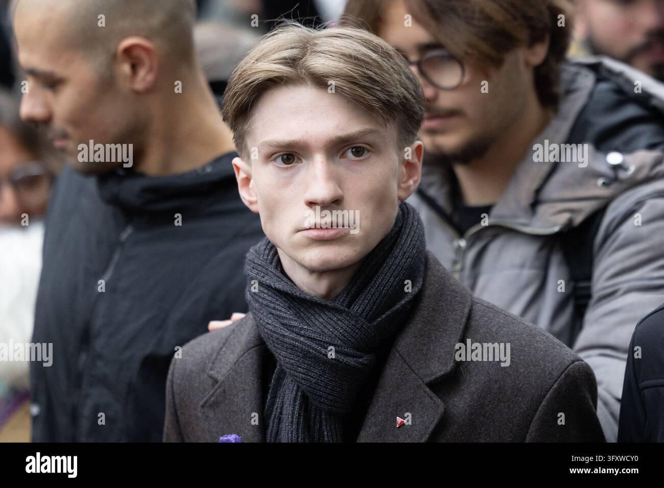 French high school student activist Elwan Benoit. Demonstration in ...