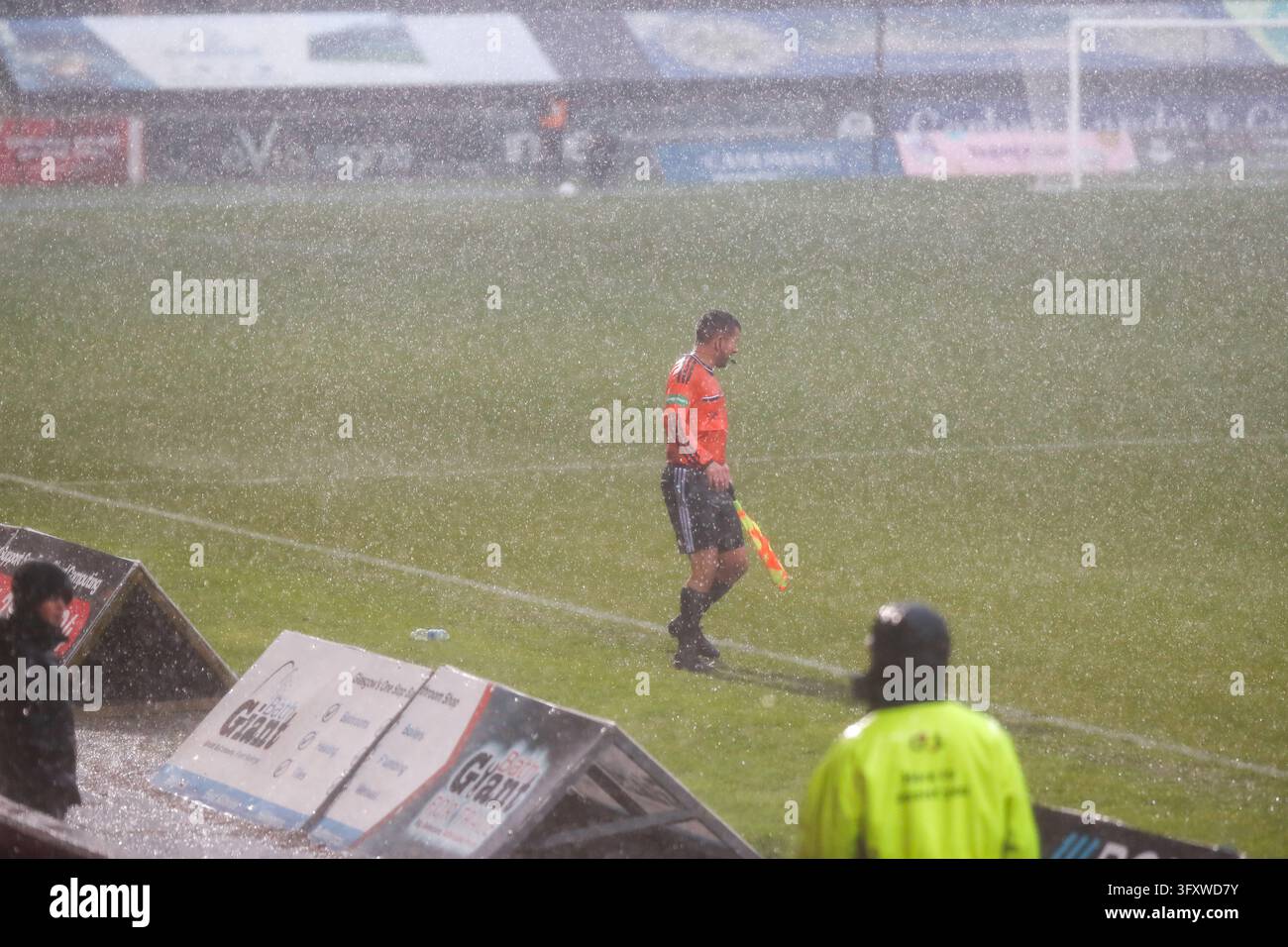 Jacobs Vector Torrential rain during the William Hill Championship match between ...