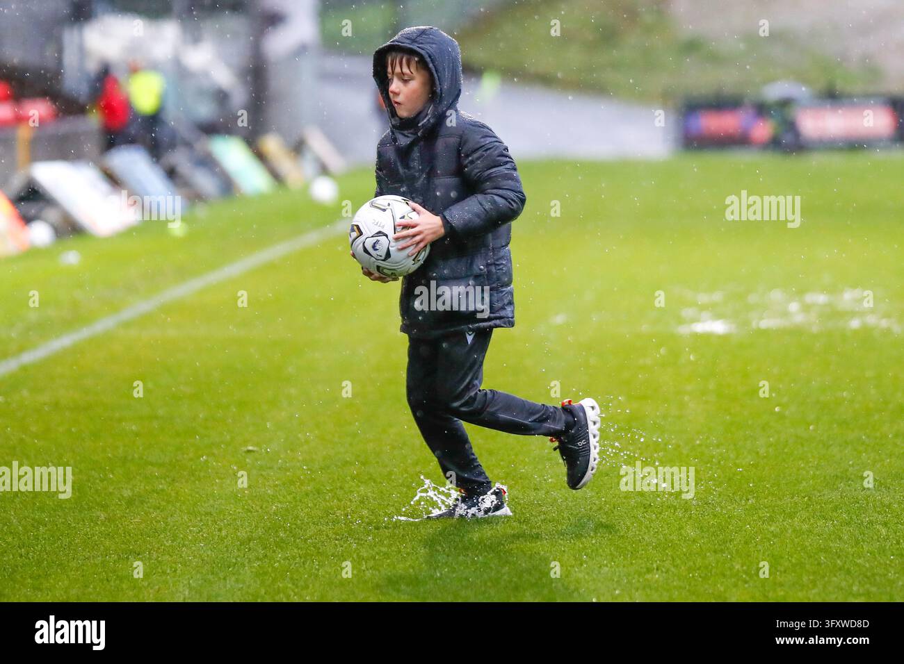 Jacobs Vector Ballboy retrieves ball during the William Hill Championship match ...
