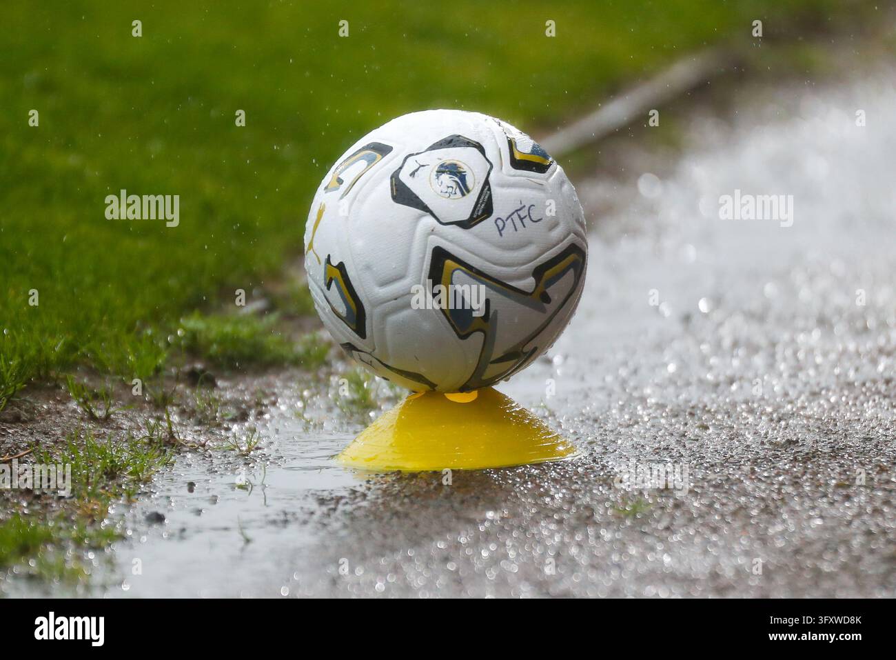 Jacobs Vector Ball on cone during the William Hill Championship match between Partick ...