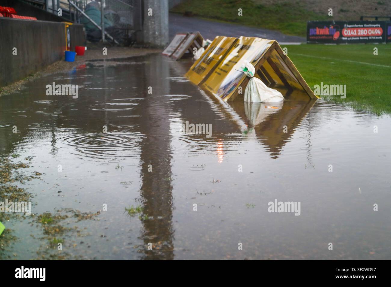 Jacobs Vector Large pool of water after the William Hill Championship match between ...