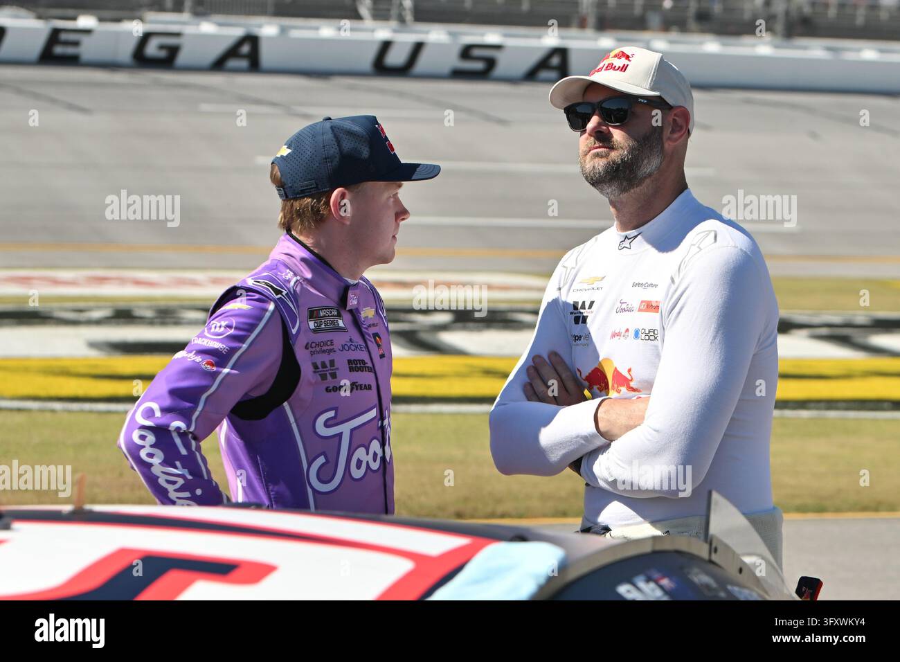 TALLADEGA, AL - OCTOBER 24: Teammates Connor Zilisch (#88 TrackHouse ...