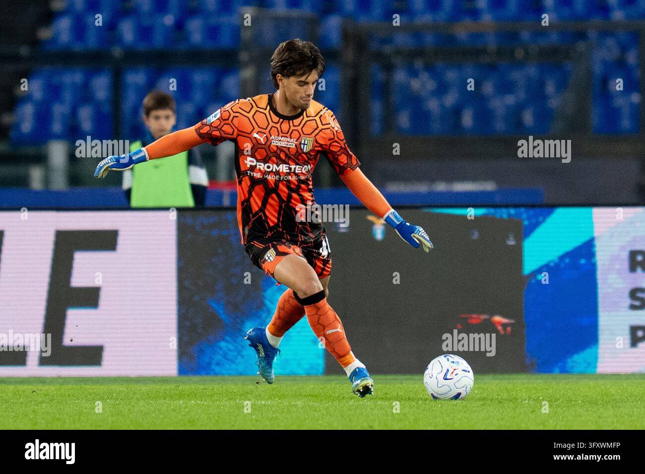 Edoardo Corvi of Parma Calcio 1913 in action during the Serie A Enilive ...