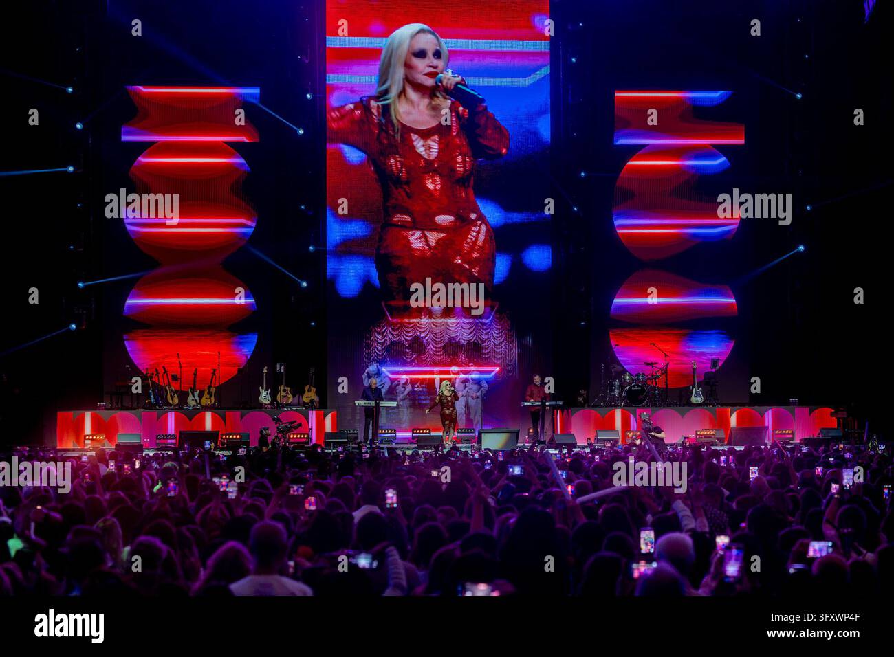 The band Fangoria during their performance at the Cadena 100 charity ...