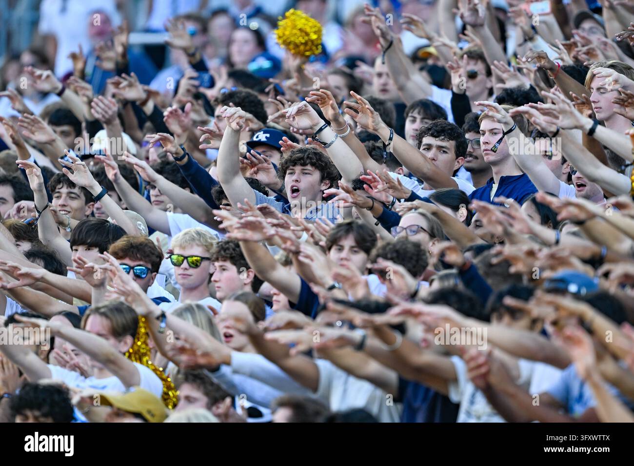 ATLANTA, GA - OCTOBER 24: Georgia Tech students cheer during the ...