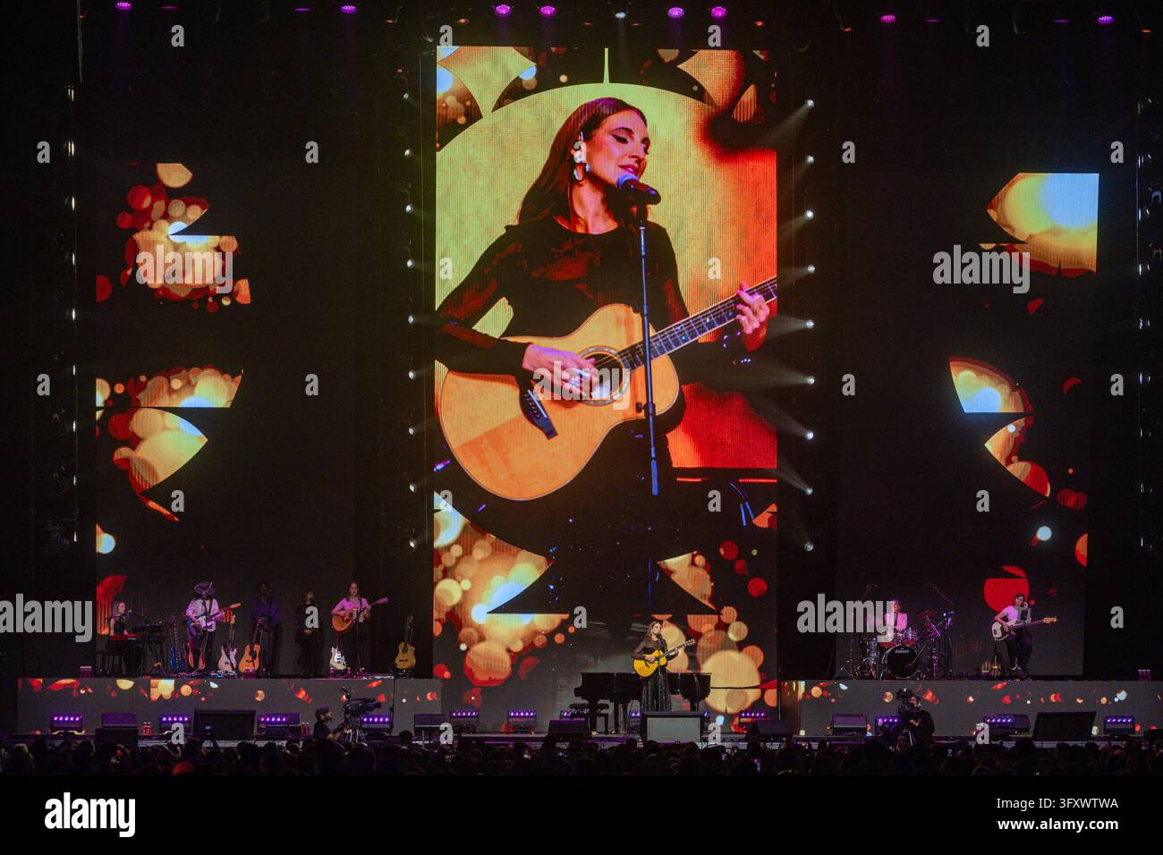 Singer-songwriter Conchita during her performance at the Cadena 100 ...