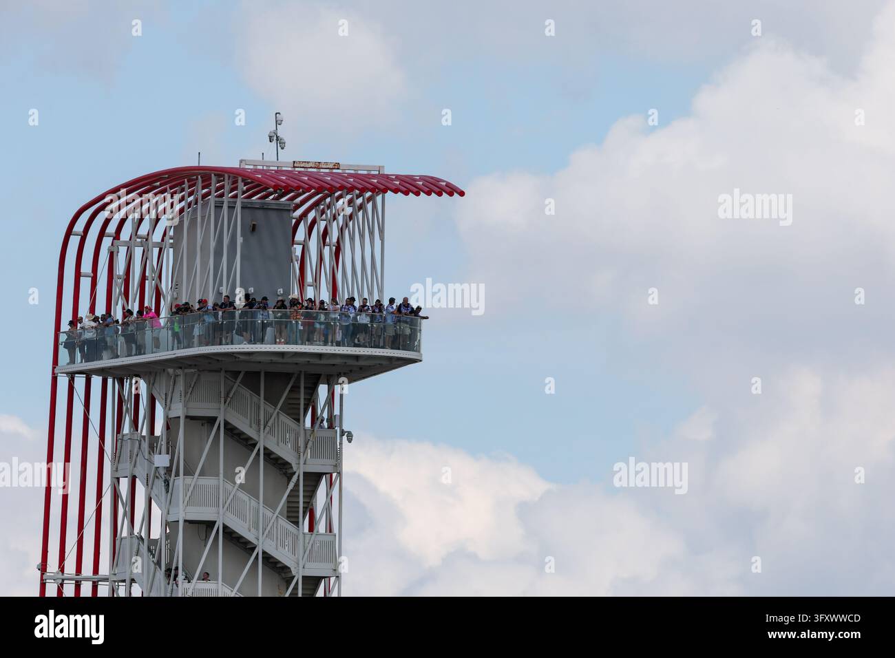 AUSTIN, TX - OCTOBER 24: Fans stand in the COTA Tower ahead of the ...