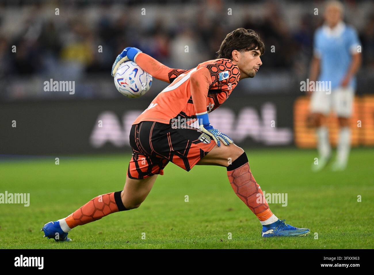 Edoardo Corvi of Parma Calcio 1913 is in action during the matchday 8 ...