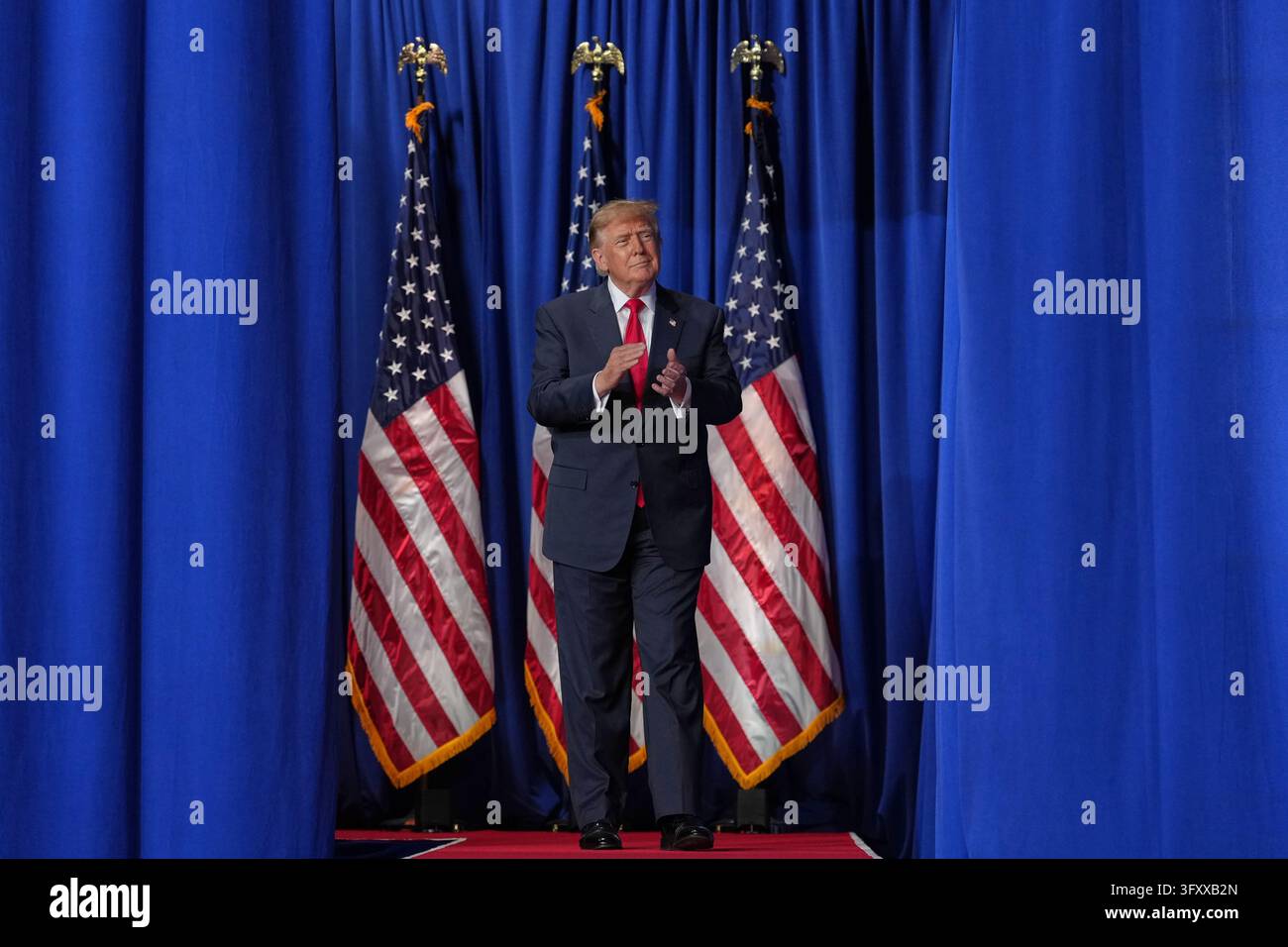 Trump X Posts President Donald Trump arrives at a campaign rally at Guardian Centers ...