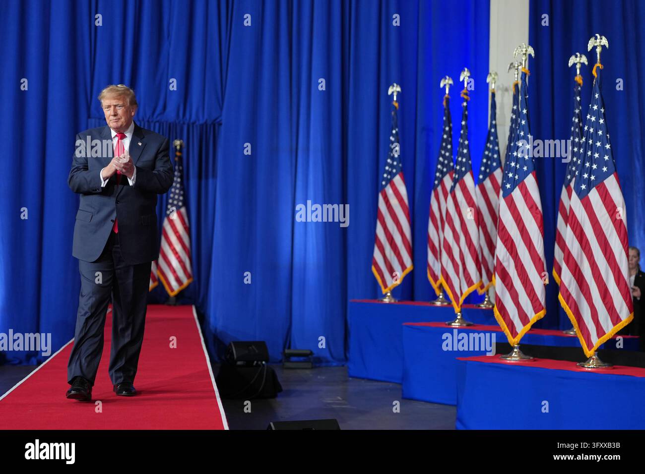 Trump X Posts President Donald Trump arrives at a campaign rally at Guardian Centers ...