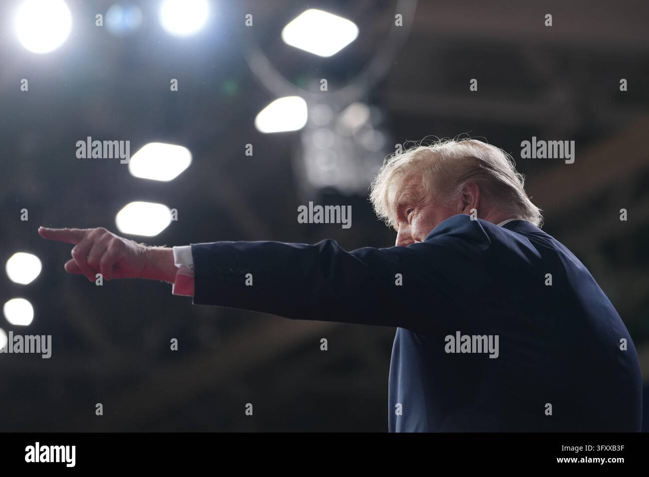Trump X Posts President Donald Trump arrives at a campaign rally at Guardian Centers ...