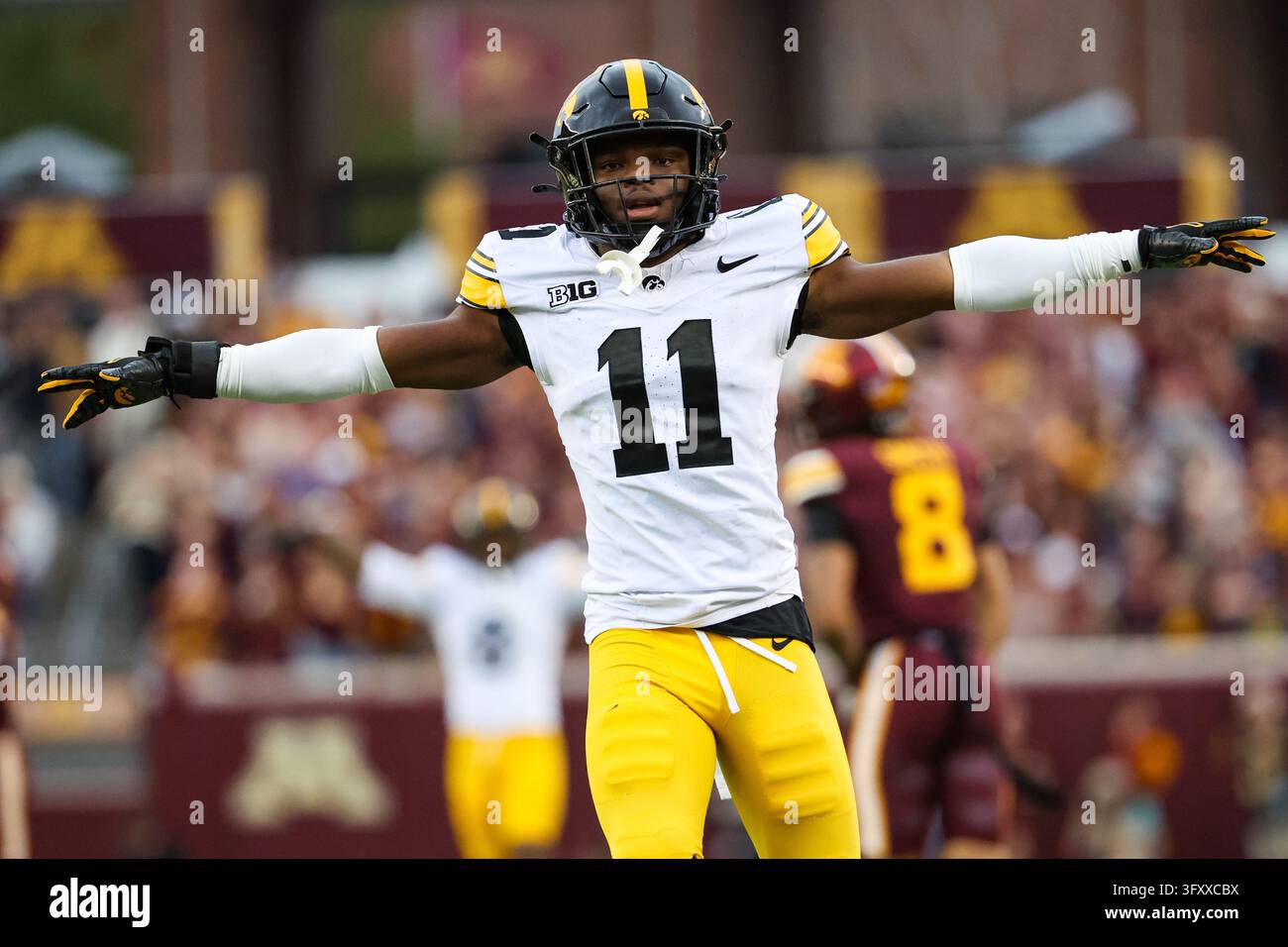October 24, 2026, Shoreview, Minnesota, USA: Iowa Hawkeyes defensive ...
