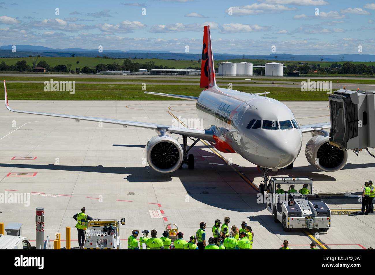 First domestic flight Jetstar JQ362 leaves Western Sydney International ...