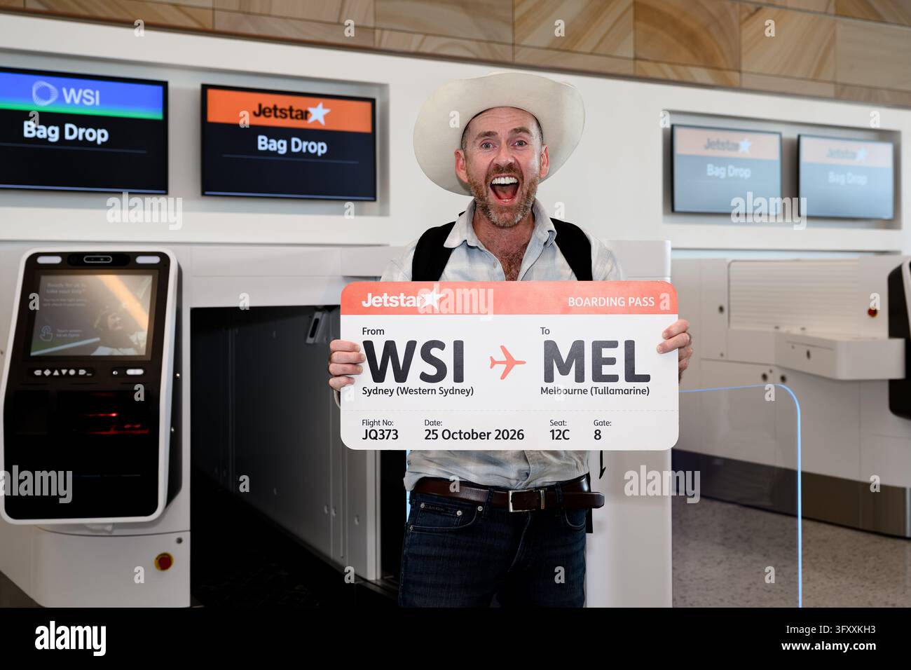A passenger gifted the first Jetstar flight at Western Sydney ...