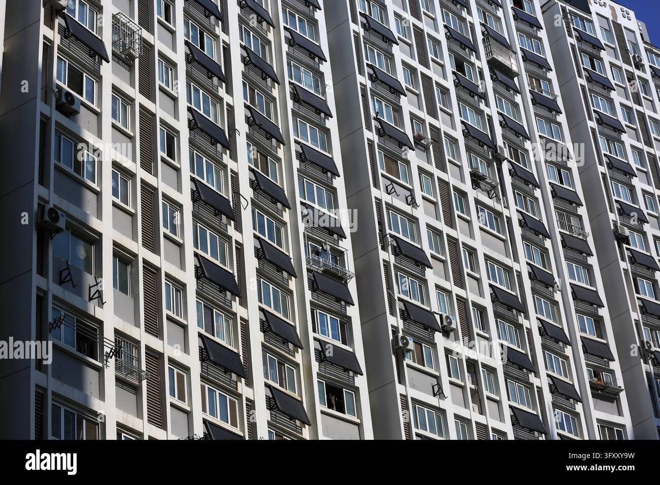 Residential Vector Graphics Residential building complexes along the Grand Canal in Huai'an, east ...