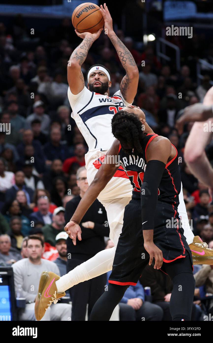 Terrence Anthony Washington Wizards forward Anthony Davis (23) shoots the ball over ...