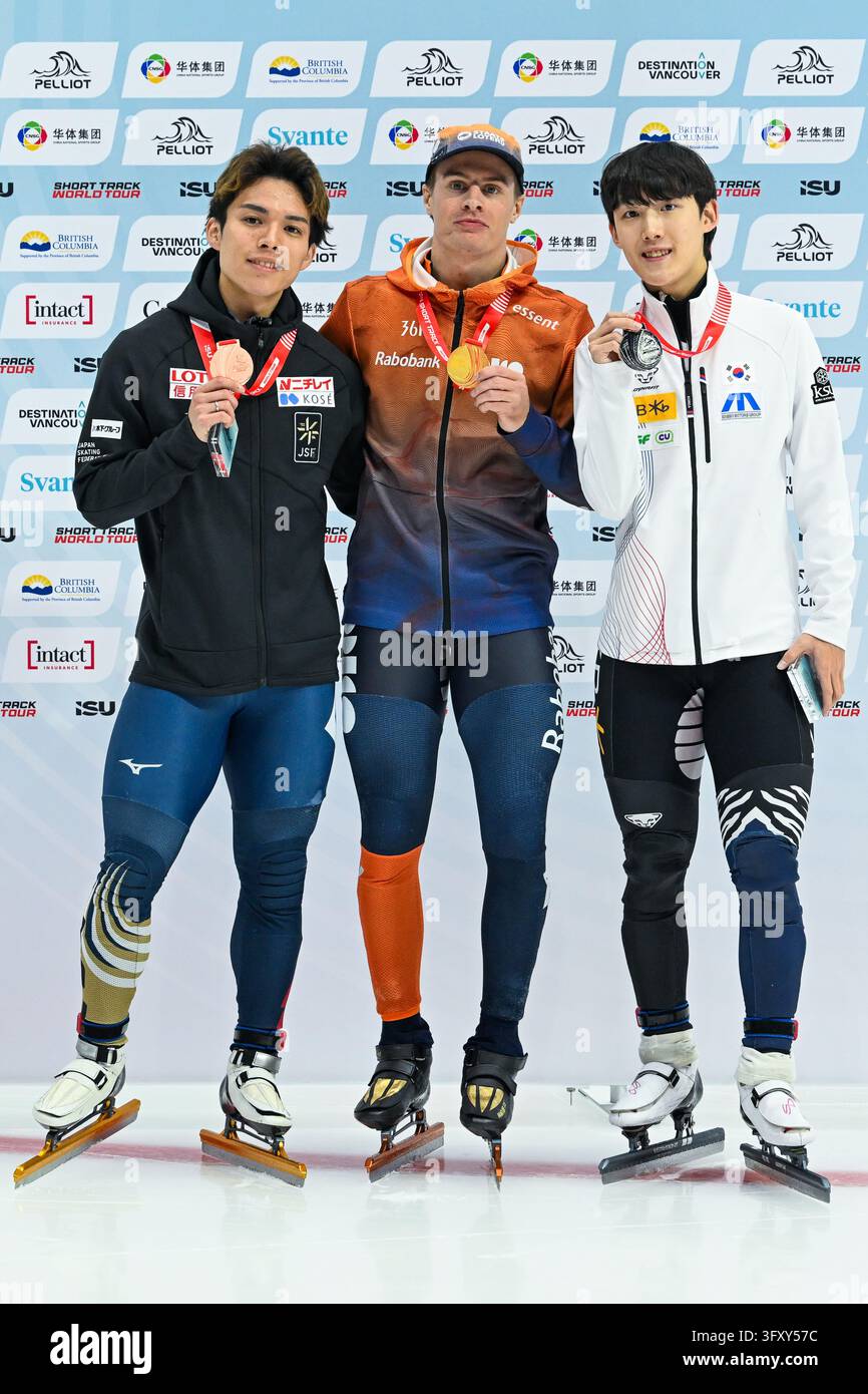 VANCOUVER, CAN - OCTOBER 25: Shogo Miyata of Japan, Jens van 't Wout of ...