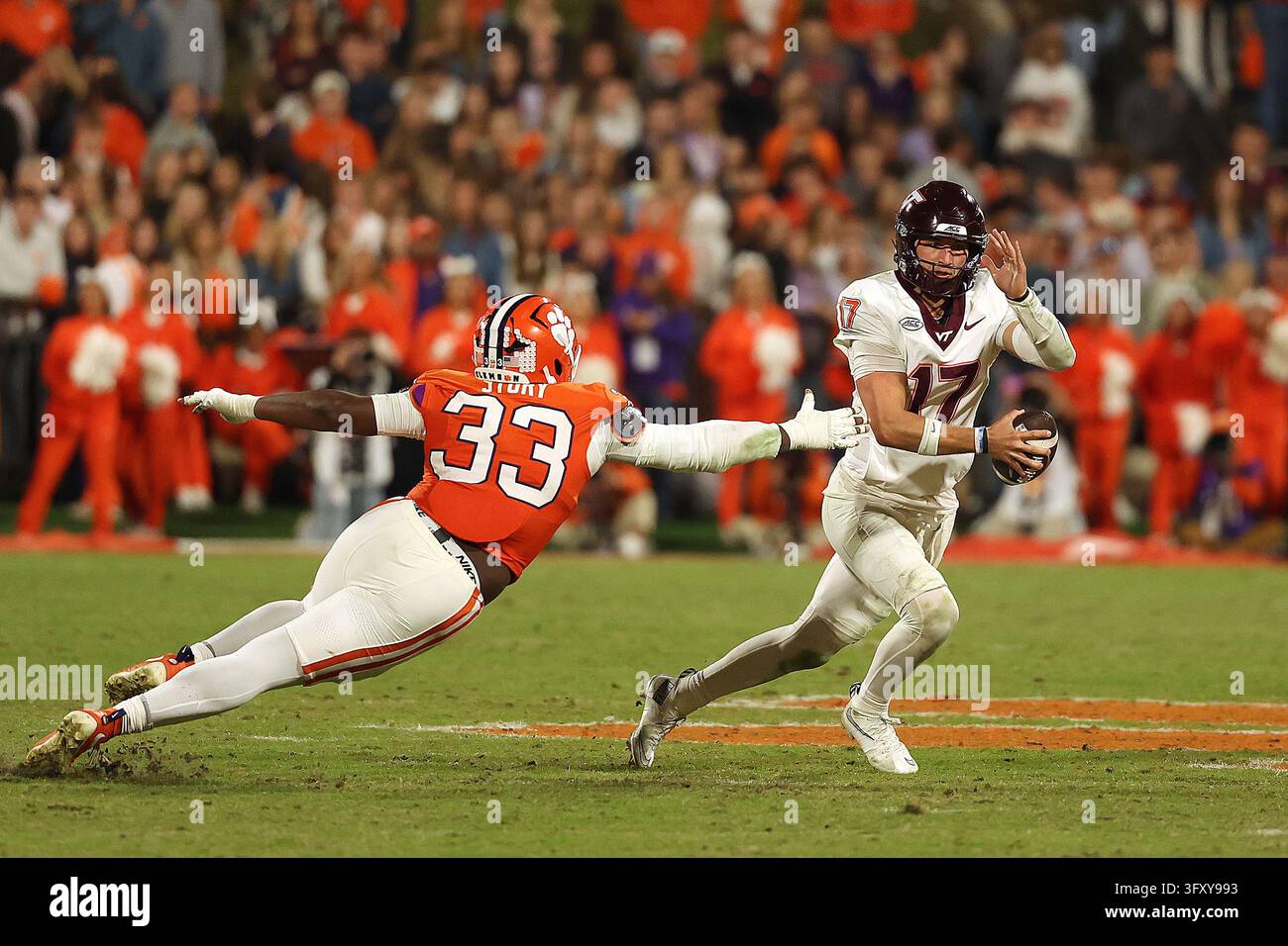 CLEMSON, SC - OCTOBER 24: Virginia Tech Hookies quarterback Ethan ...