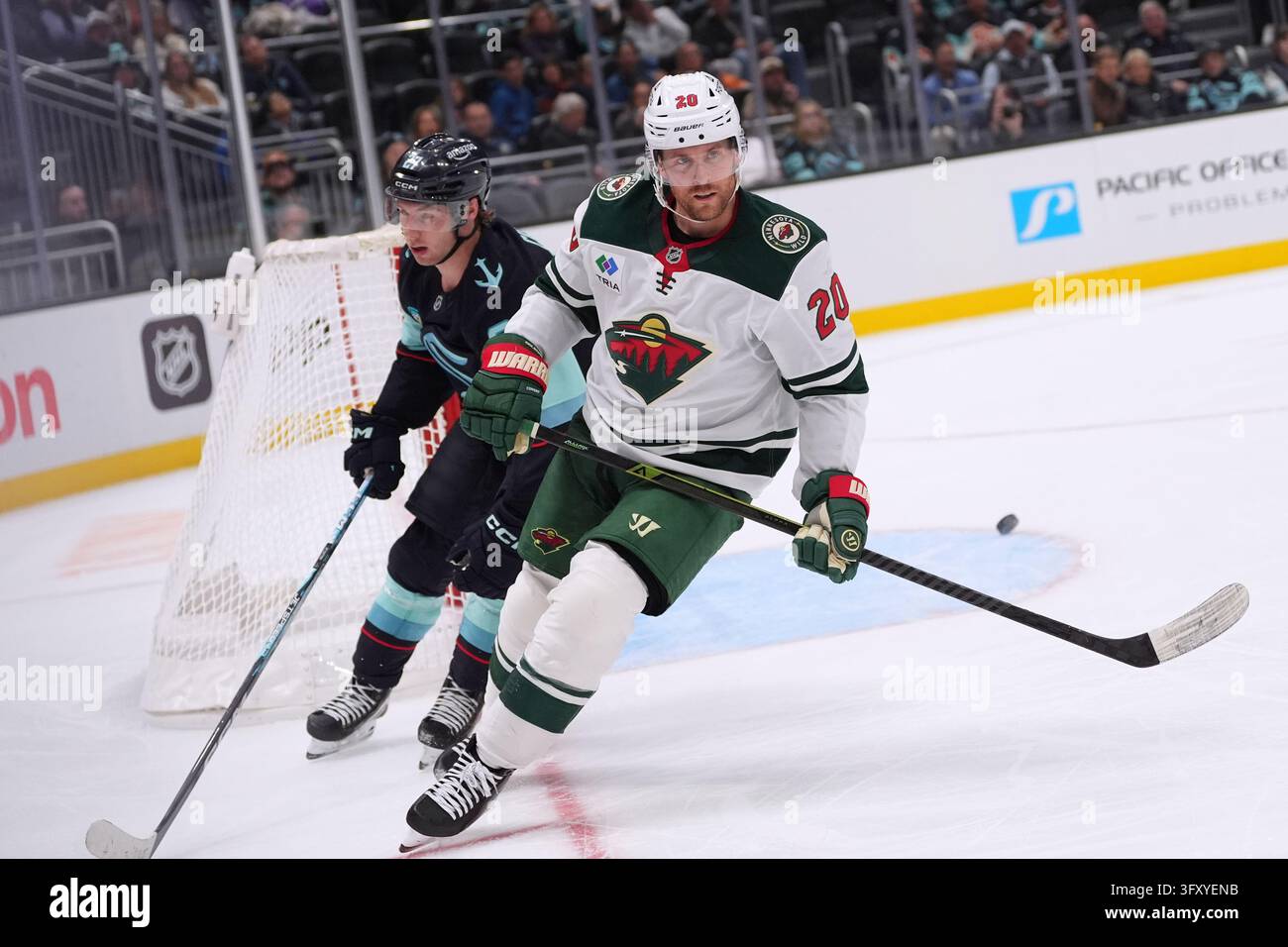 Minnesota Wild left wing Blake Coleman reacts after scoring an open net ...