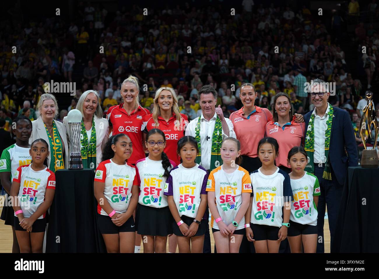 Netball Pic. Vector Sydney, Australia. 25th Oct, 2026. NSW Premier Chris Minns and Chair of ...