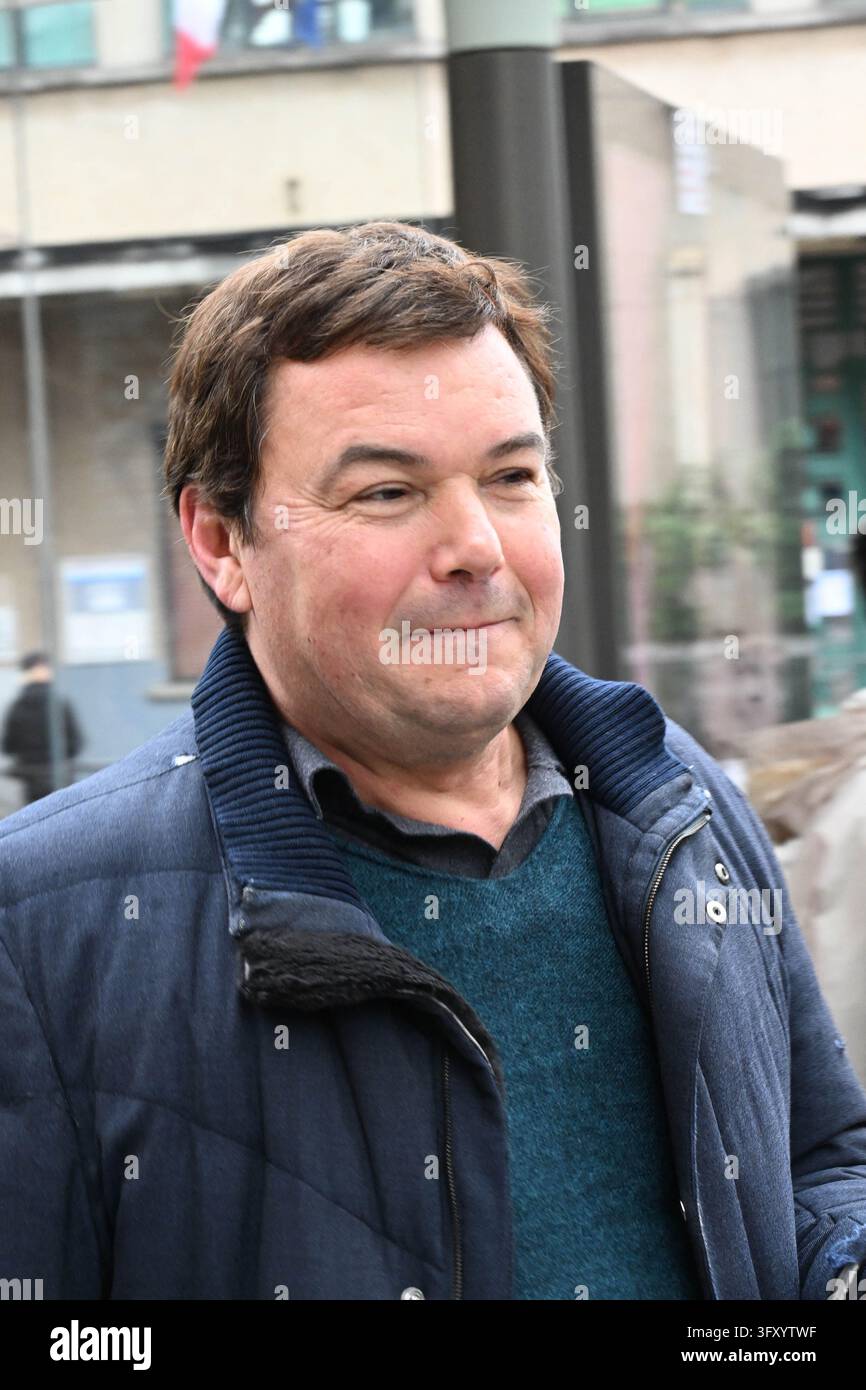 Thomas Piketty, French economist during a demonstration in favor of ...