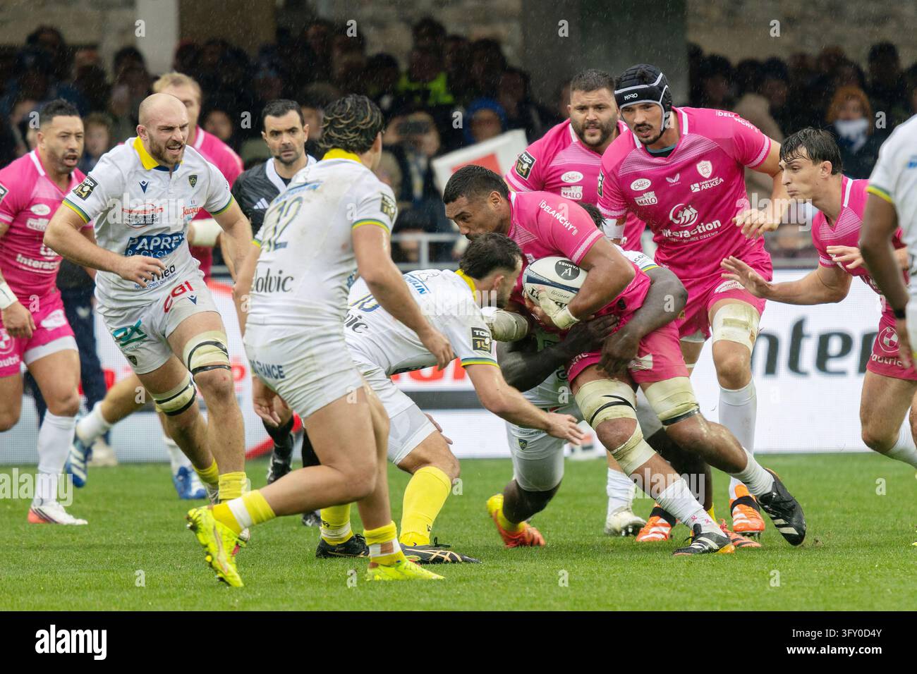 Asm Stuff Joseph Edwards of Vannes during the French championship Top 14 rugby ...
