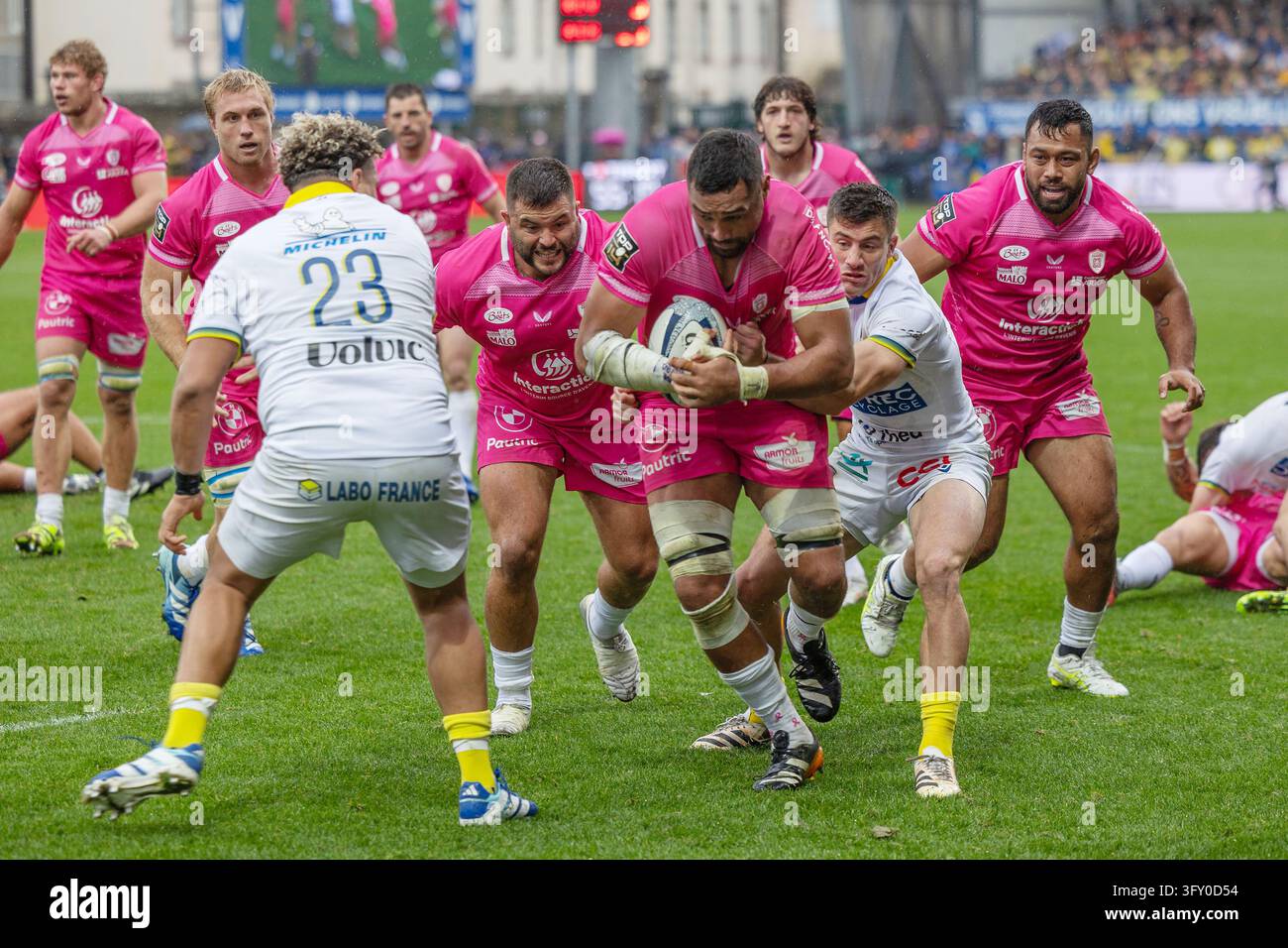 Asm Stuff Joseph Edwards of Vannes during the French championship Top 14 rugby ...
