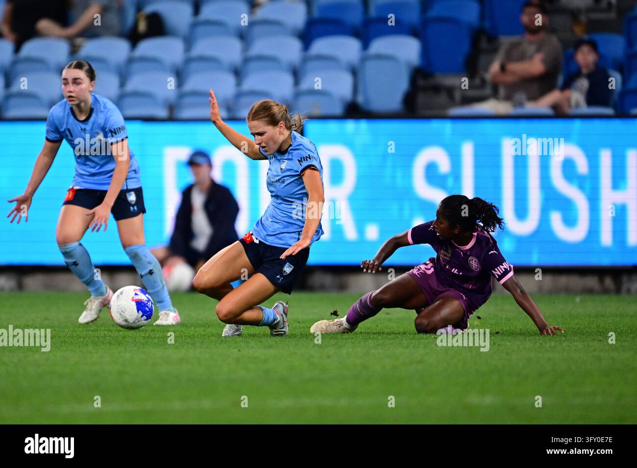 Cas Pers Madeleine Caspers of Sydney and Karly Roestbakken of Melbourne City ...