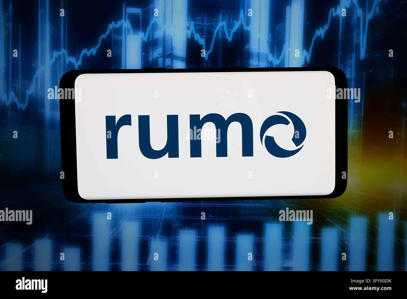 Logistics Cpu Background In this photo illustration, the logo of rail logistics company Rumo ...