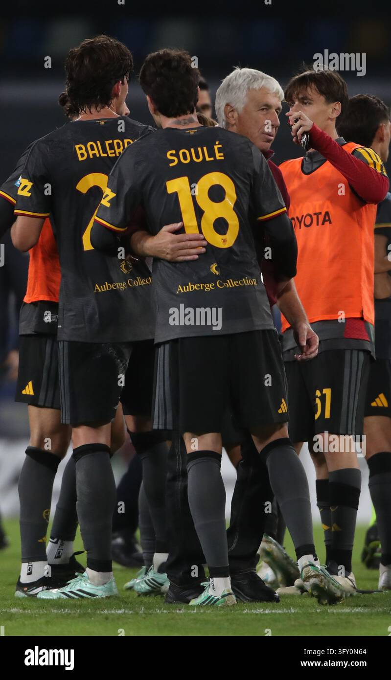 Team Hug Vector IPA90156844 - October 24, 2026: Napoli vs. AS Roma (Serie A) Sports ...