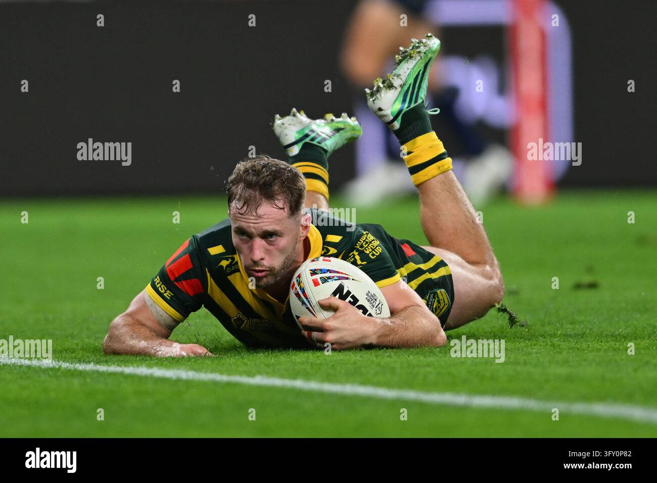 Sam Walker Html Sam Walker of Australia scores a try during the Men's Rugby League ...