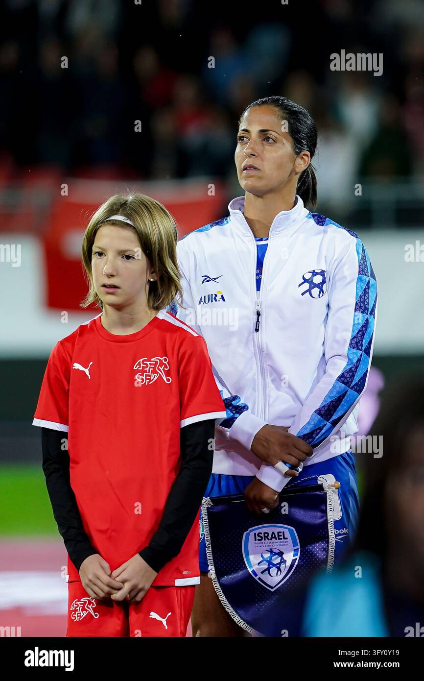 SION, SWITZERLAND - OCTOBER 13: Players of Israel during the FIFA Women ...