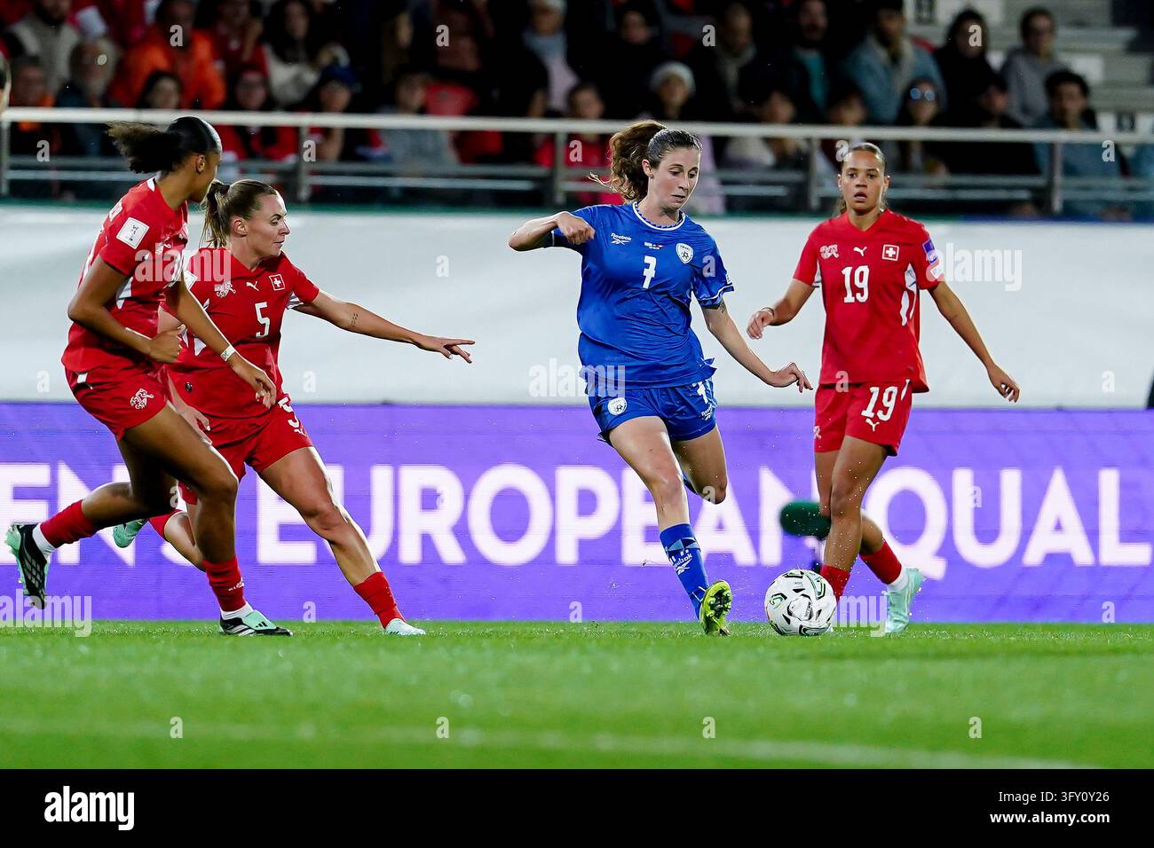 SION, SWITZERLAND - OCTOBER 13: Talia Sommer of Israel controls the ...