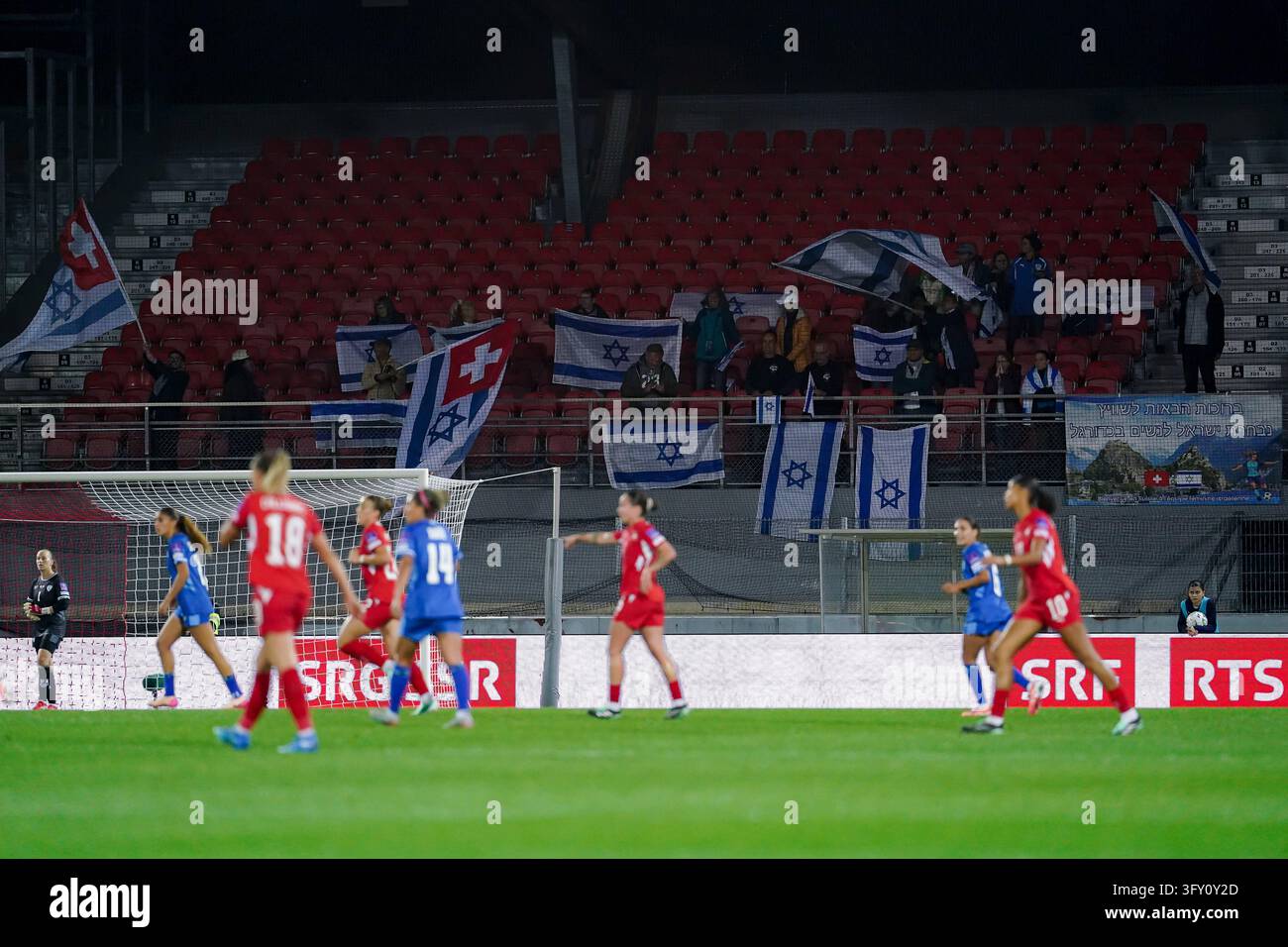 SION, SWITZERLAND - OCTOBER 13: Fans of Israel during the FIFA Women´s ...