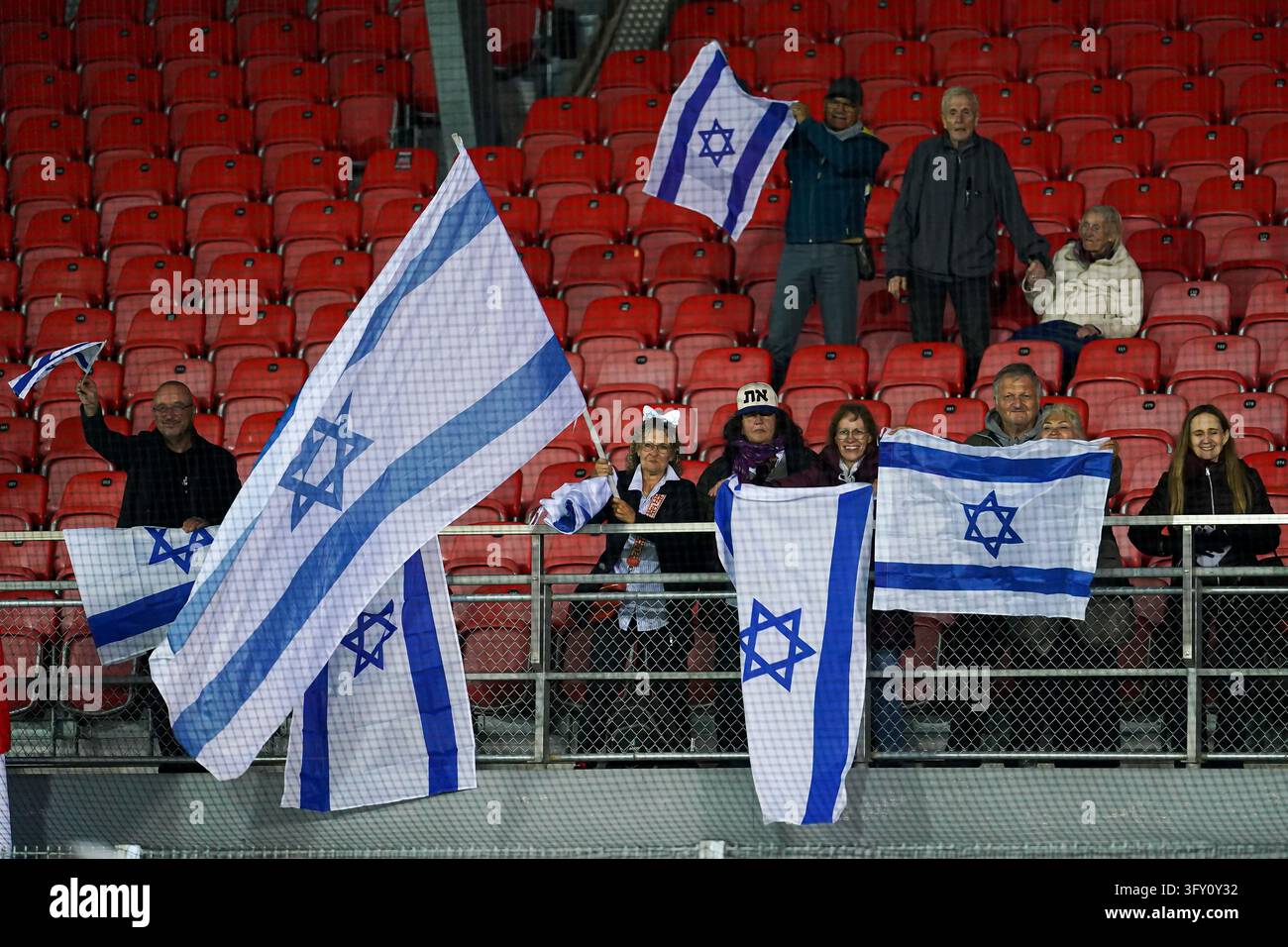 SION, SWITZERLAND - OCTOBER 13: Fans of Israel during the FIFA Women´s ...
