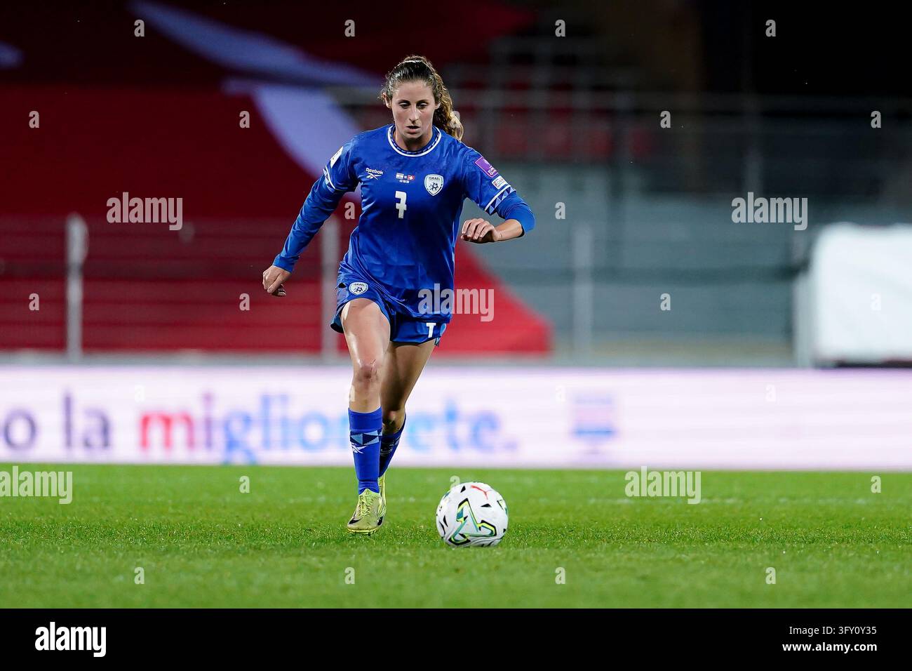SION, SWITZERLAND - OCTOBER 13: Talia Sommer of Israel controls the ...