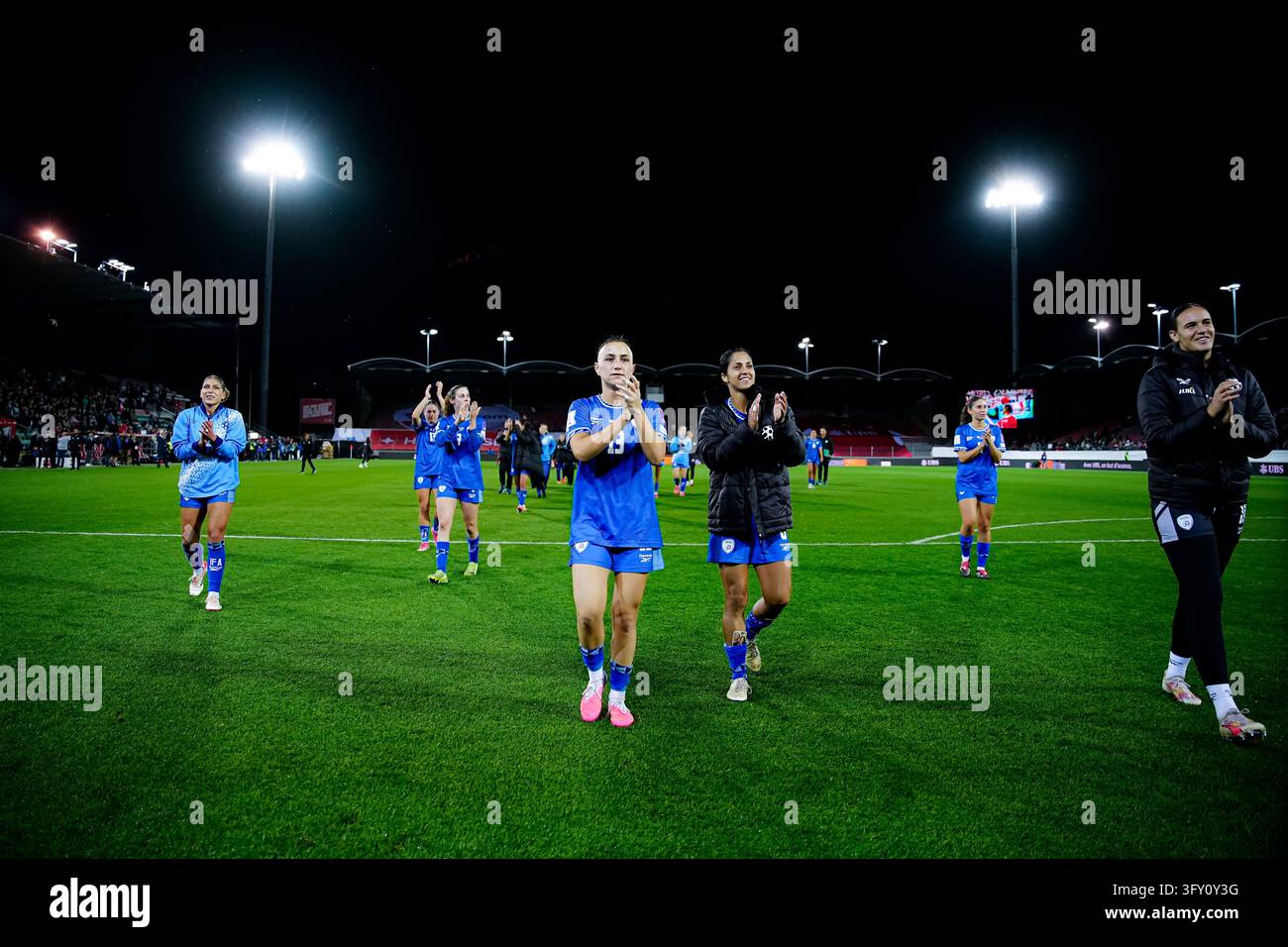 SION, SWITZERLAND - OCTOBER 13: Players of Israel after the FIFA Women ...